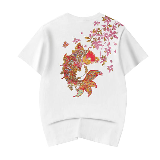 Gold Coin Koi Embroidered Tee, alternate view