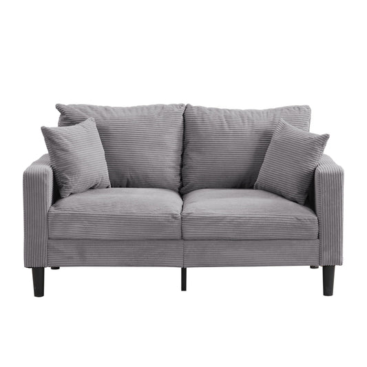 High-Resilience Loveseat Sofa with Wooden Frame, alternate view