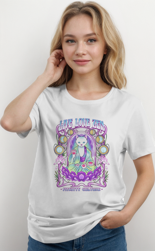Fitkitty Culture Zenkitty t-shirt, alternate colorway