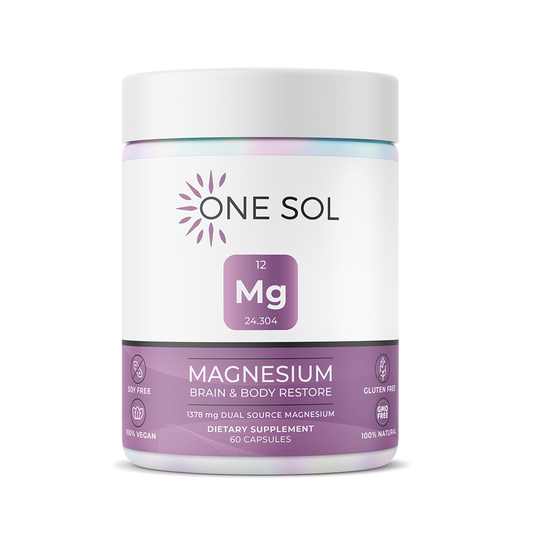 One Sol magnesium supplement container on a white background