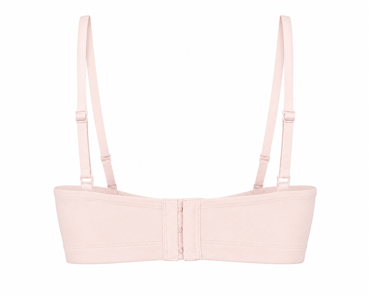 Organic Cotton Nursing Bralette in Pink, additional detail