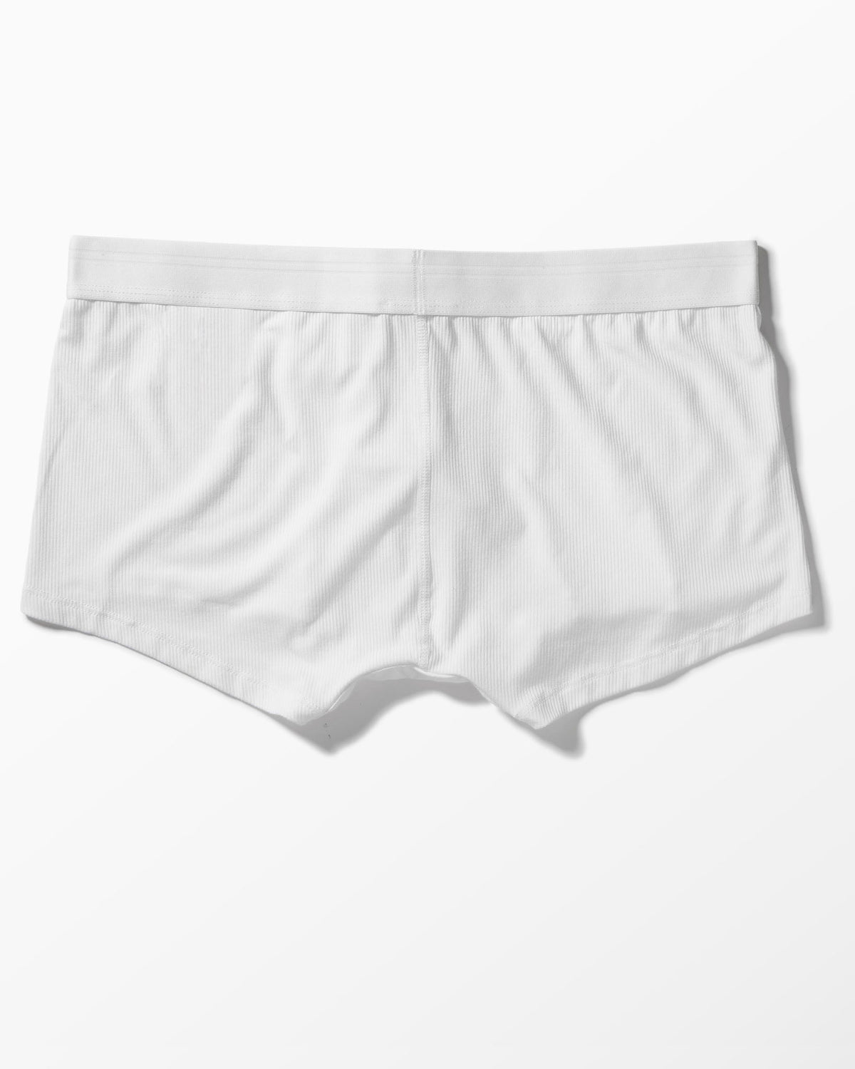 White boxer briefs on a white background