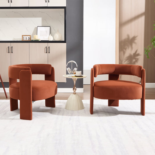 Mid-Century Velvet Accent Chair, additional detail