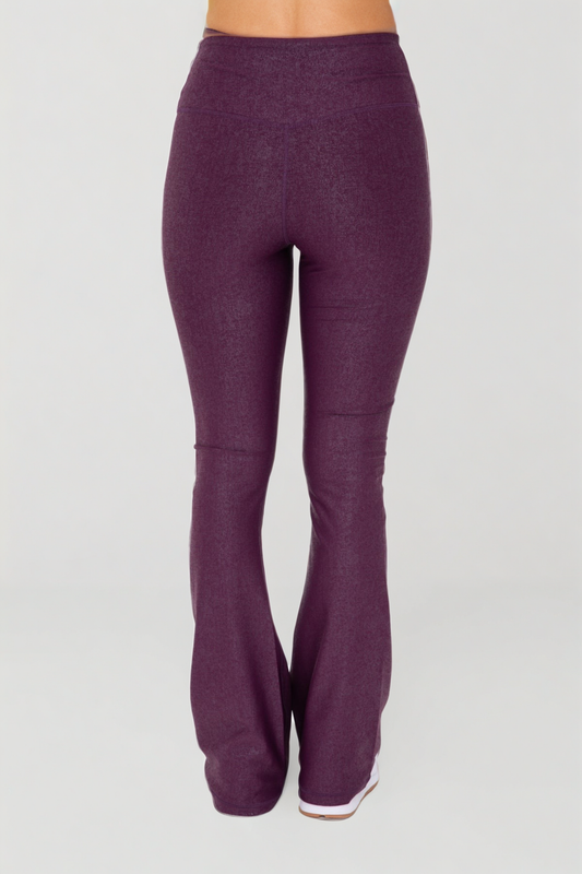 Fitkitty Culture Luxe Edge foil flare leggings, alternate view 2