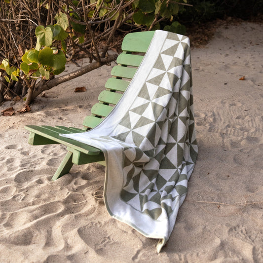 Italic Umbra Triangle-Print Australian Cotton Bath Towels