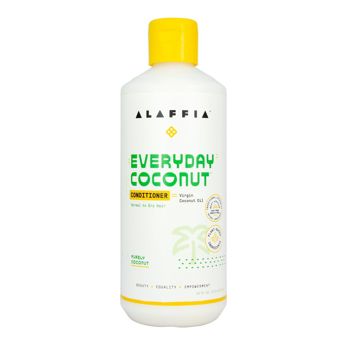 Alaffia Everyday Coconut conditioner bottle on a white background