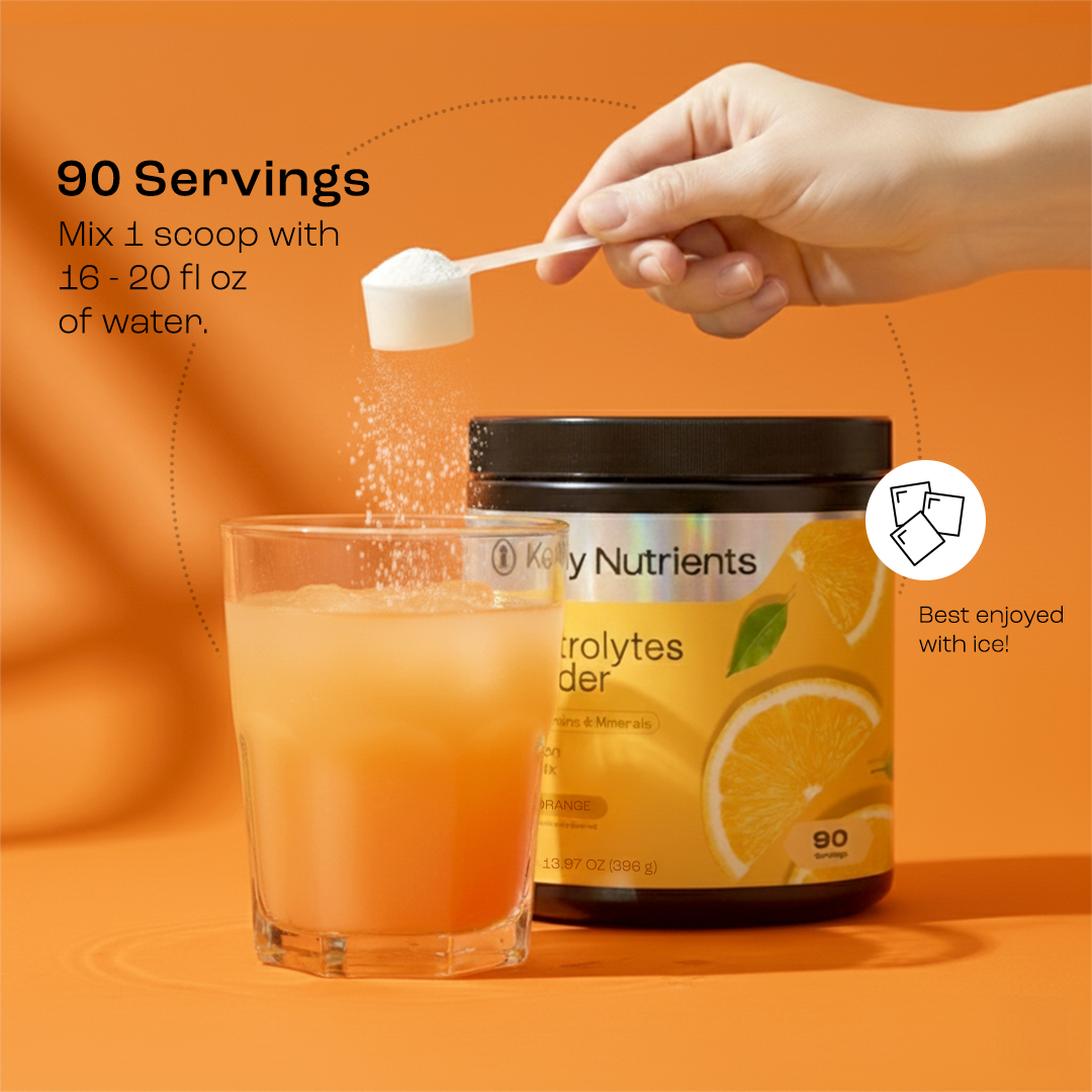 Key Nutrients Electrolyte Recovery Plus powder mixed in a glass of water (7)