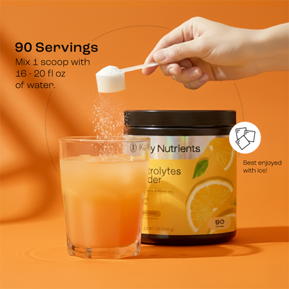 Key Nutrients Electrolyte Recovery Plus powder mixed in a glass of water (7)