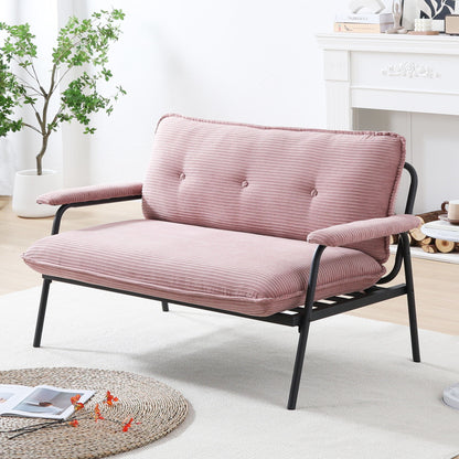 Modern Metal Frame Sofa, styled photo