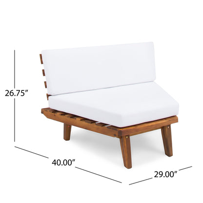 Hillcrest 2-Piece Outdoor Acacia Sofa Set, additional detail