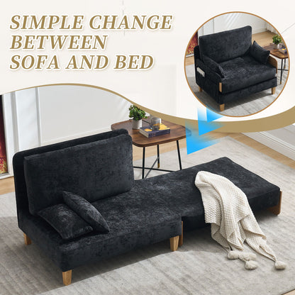 Foldable 3-in-1 sofa bed sized for a small space (view 8)