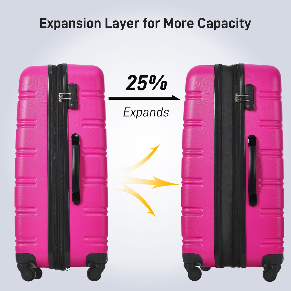 4-Piece Hardshell Spinner Luggage Set, styled photo (2)