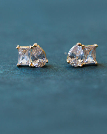 Downeast C'Est Bon Studs in gold, product photo
