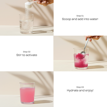 Key Nutrients Electrolyte Recovery Plus powder, mixing demonstration graphic (5)