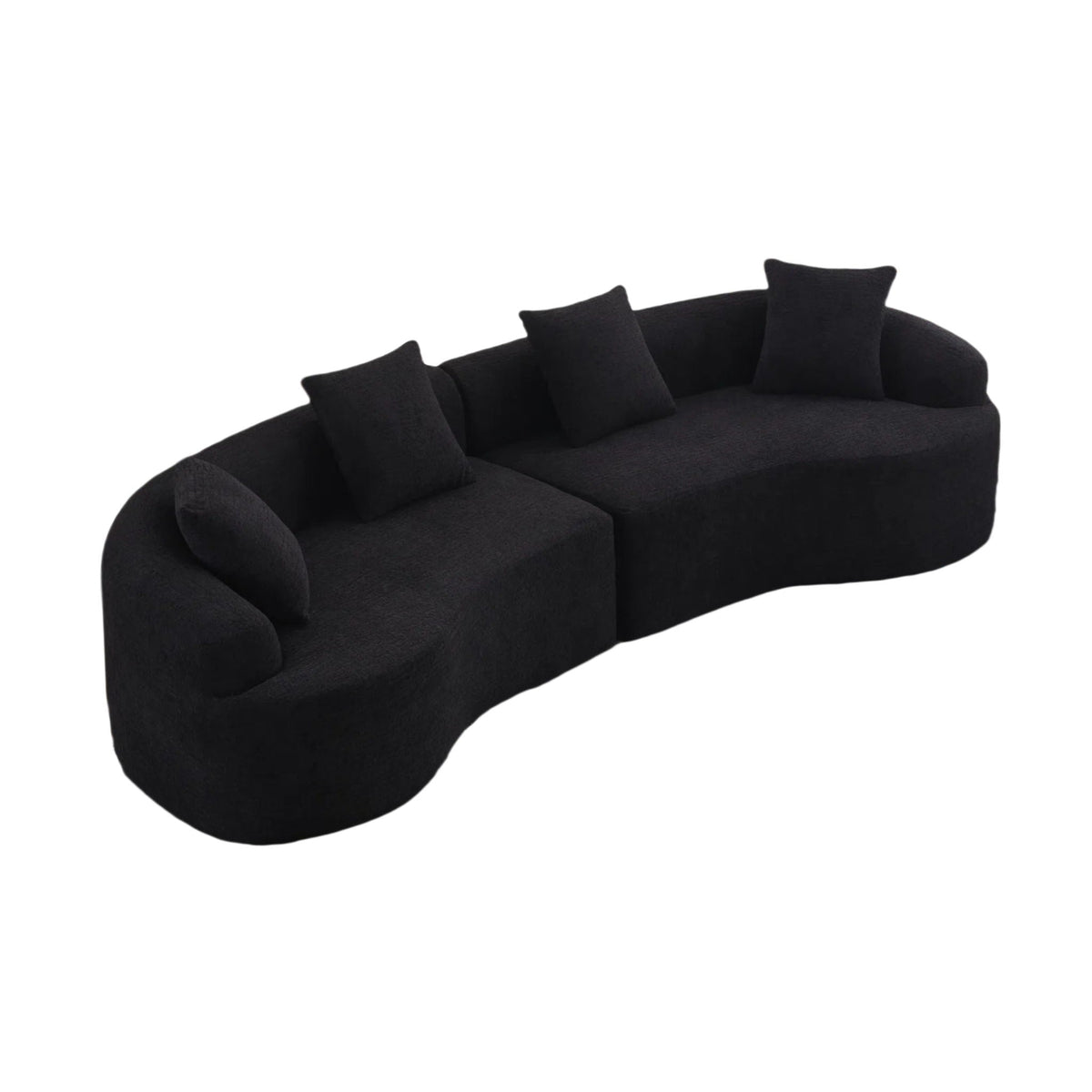 Curved Modular 4-Seater Sectional Sofa, additional detail