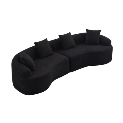 Curved Modular 4-Seater Sectional Sofa, additional detail