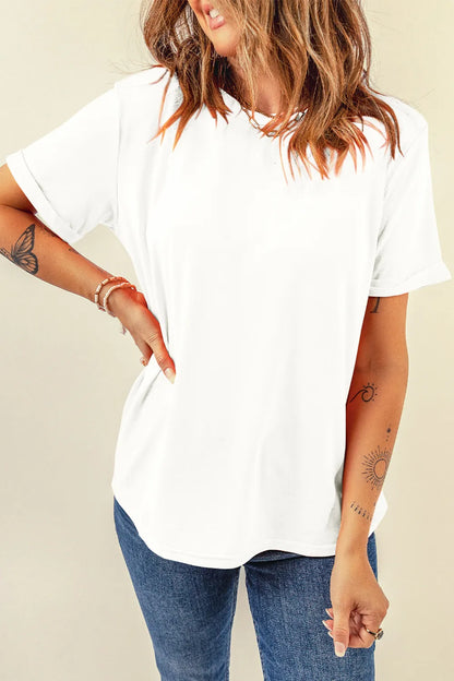 Round Neck Short Sleeve T-Shirt, alternate view