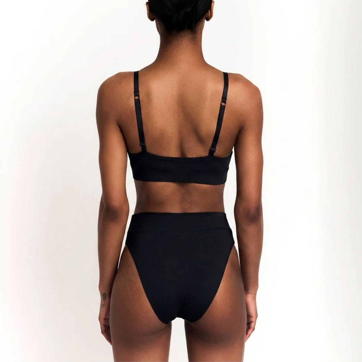 Net Positive organic cotton Scoop Bralette, styled photo (2)
