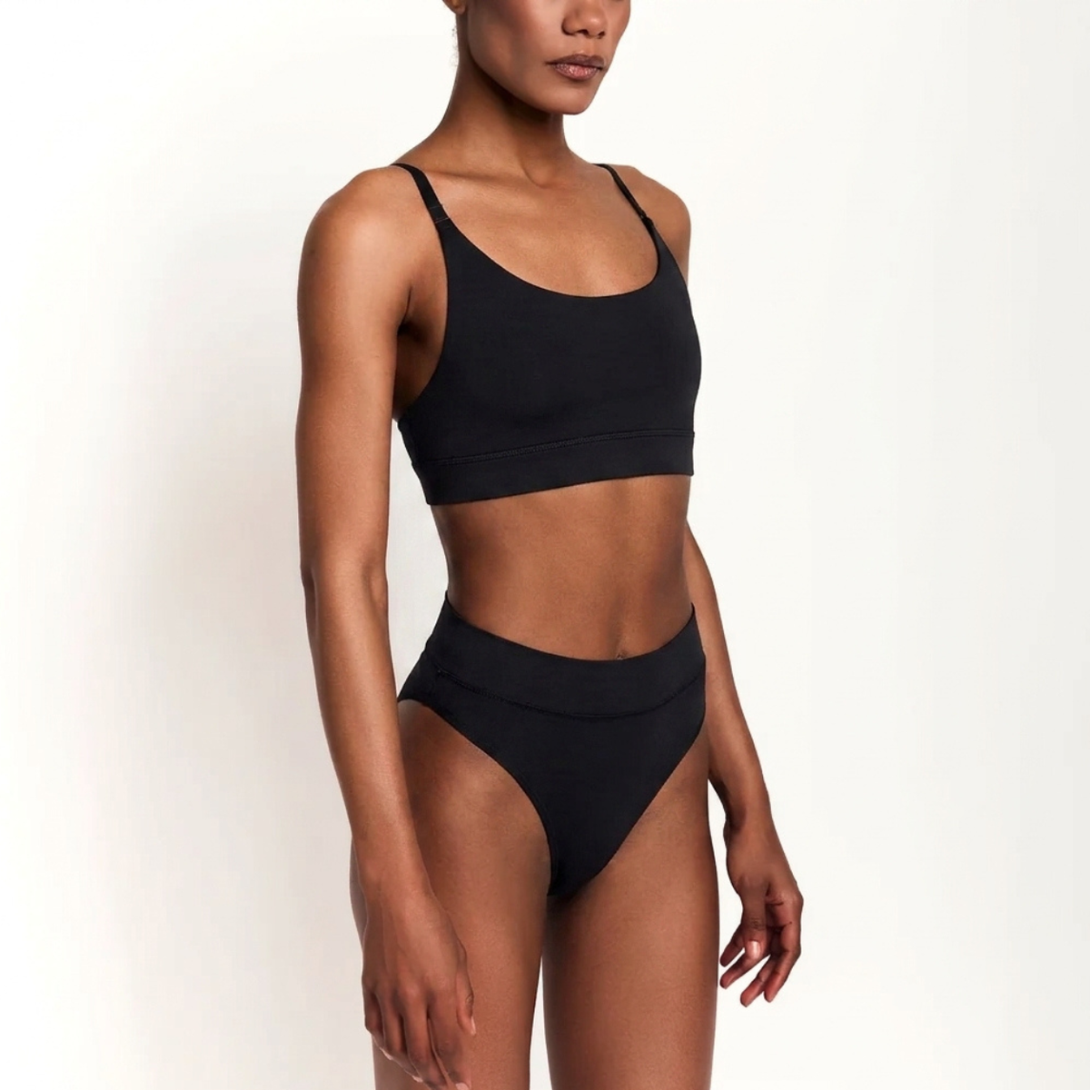 Net Positive organic cotton Scoop Bralette, further view (2)