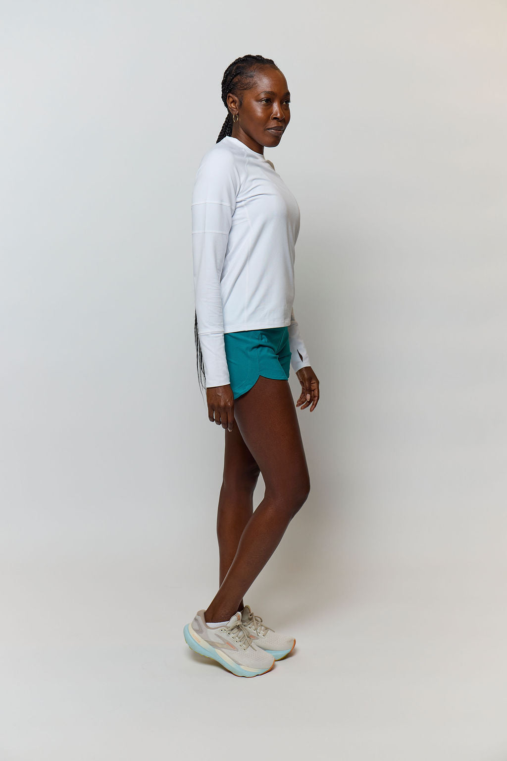 Foudy 2.0 Women's Long Sleeve Athletic Top, alternate view, styled photo