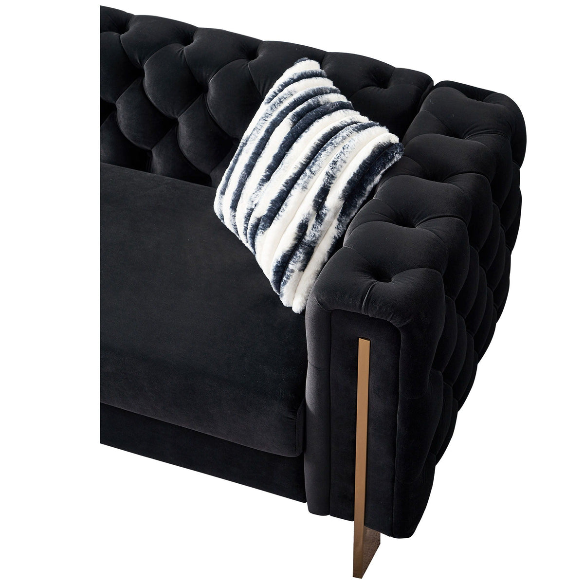 Chesterfield Modern Tufted Sofa, styled photo (2)