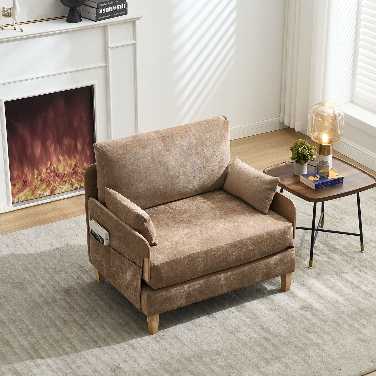 Foldable sofa bed measuring 27.95 inches high (view 15)