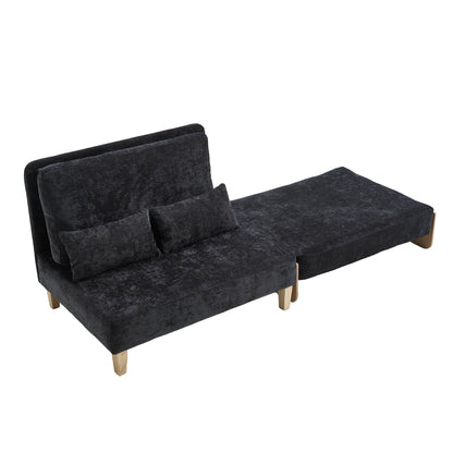 Mid century modern sofa bed shown in a studio apartment (view 16)