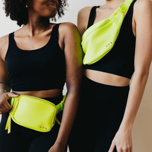 Fitkitty Culture Brooklyn Bum Bag, a lycra belt bag with gold-tone hardware