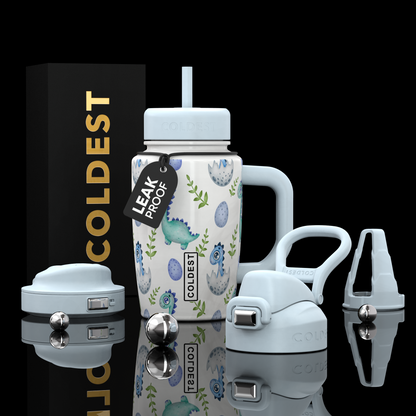 COLDEST 15oz Limitless Ultra v8 water bottle in Baby Dinosaur Ultra, main product photo