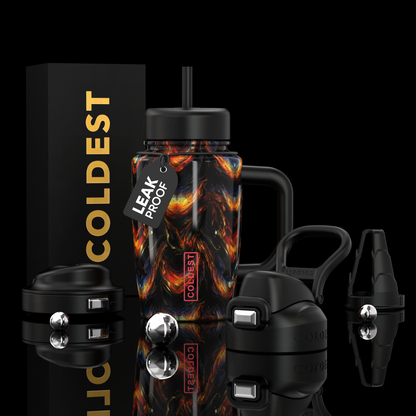 COLDEST 15oz Limitless Ultra v8 water bottle in Dark Fire Ultra, main product photo