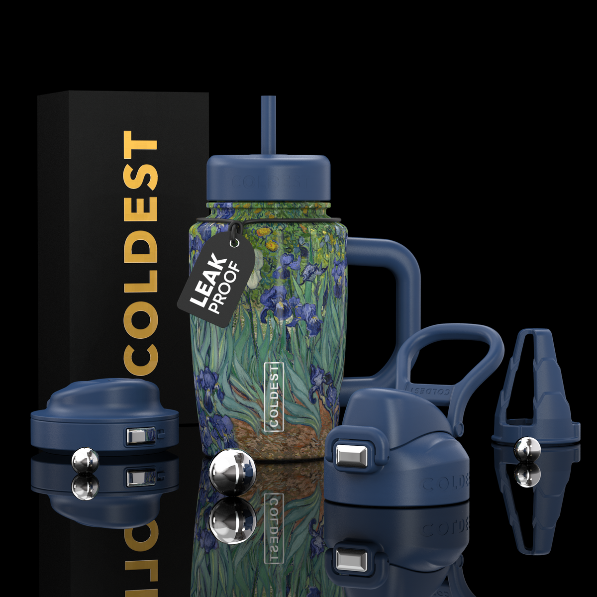 COLDEST 15oz Limitless Ultra v8 water bottle in Irises Ultra, main product photo