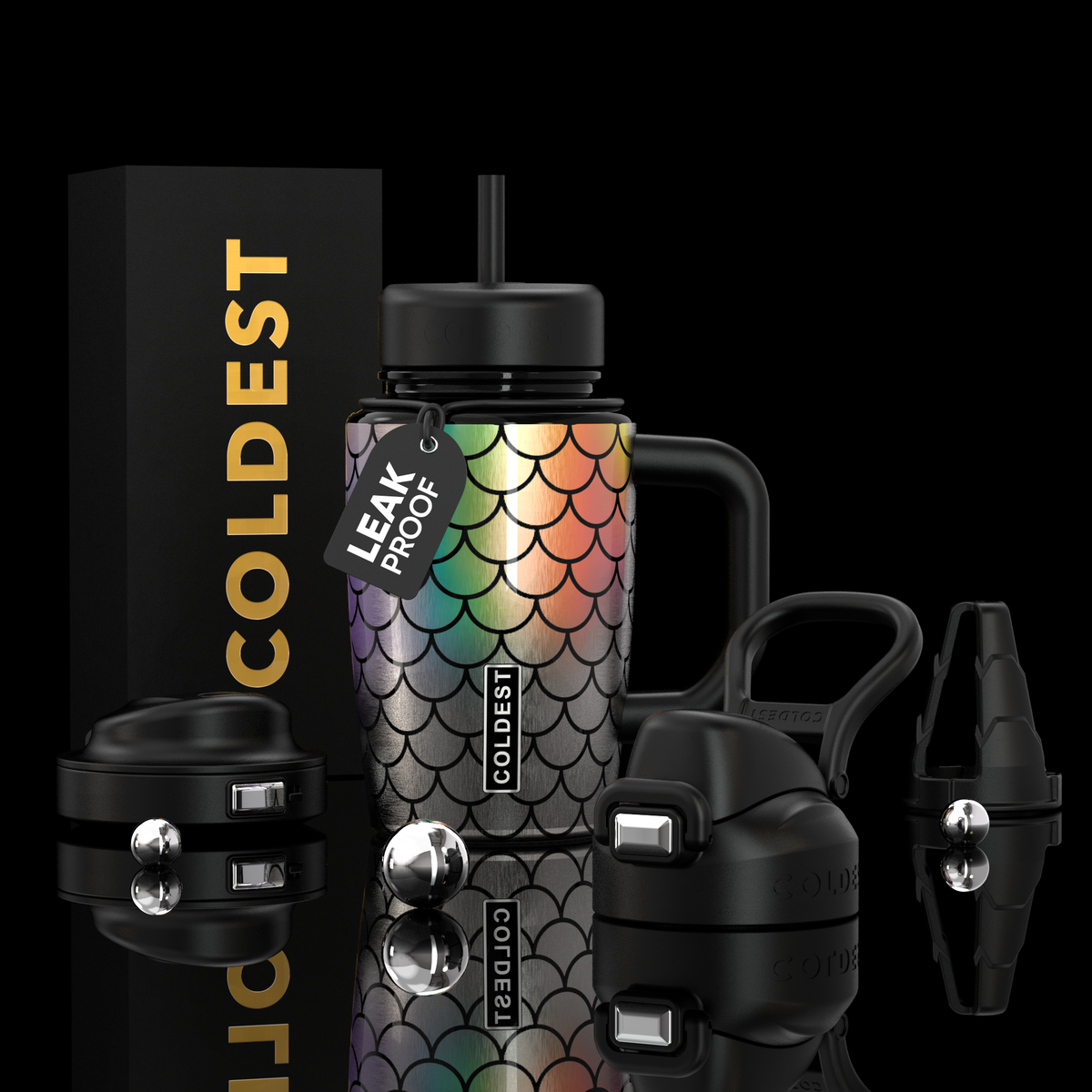COLDEST 15oz Limitless Ultra v8 water bottle in Moonlight Mermaid Ultra, main product photo