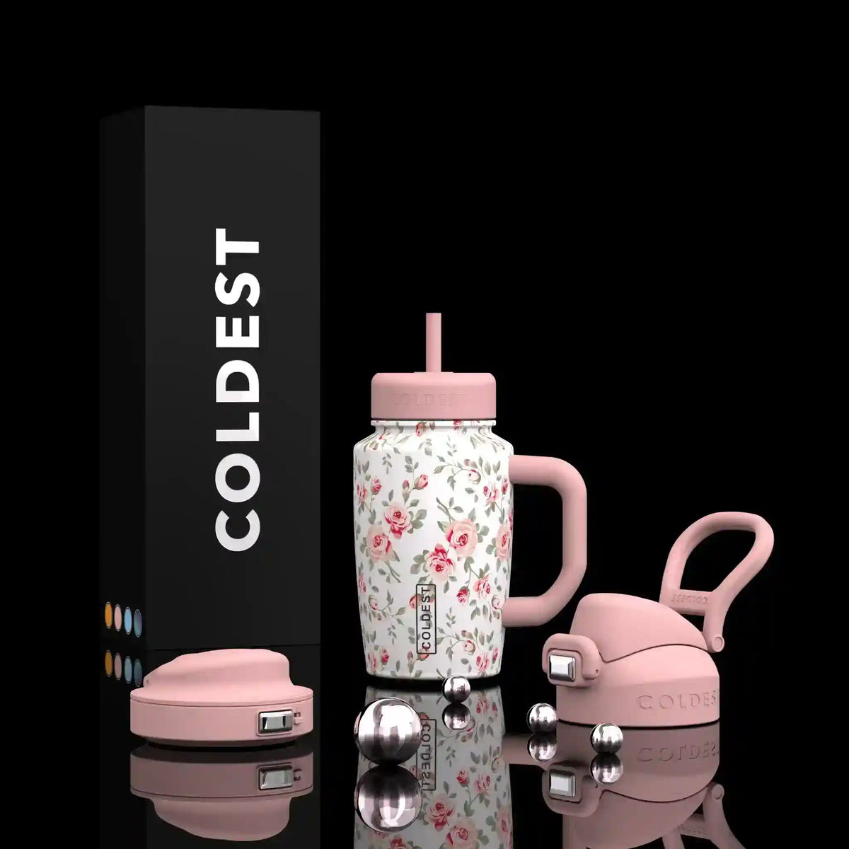 COLDEST 15oz Limitless Ultra v8 water bottle in Pink Petals Ultra