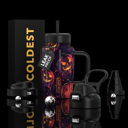 COLDEST 15oz Limitless Ultra v8 water bottle in Pumpkin Patch, main product photo