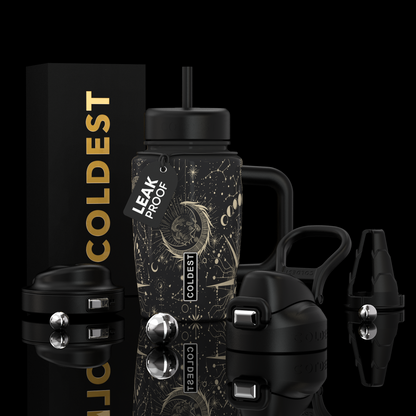 COLDEST 15oz Limitless Ultra v8 water bottle in Glowie The Big Bang, main product photo