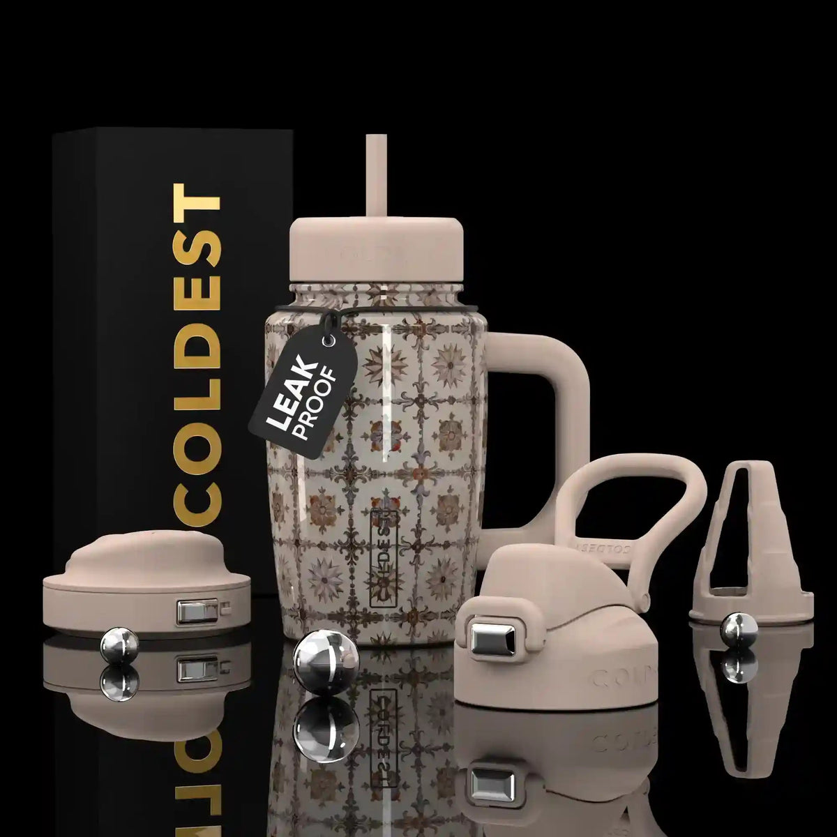 COLDEST 15oz Limitless Ultra v8 water bottle in The Persian Ultra, main product photo