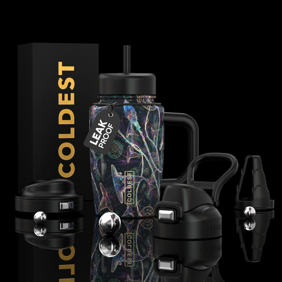 COLDEST 15oz Limitless Ultra v8 water bottle in Wizarding Skies Ultra, main product photo