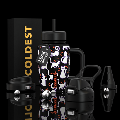COLDEST 15oz Limitless Ultra v8 water bottle in Bats and Cats