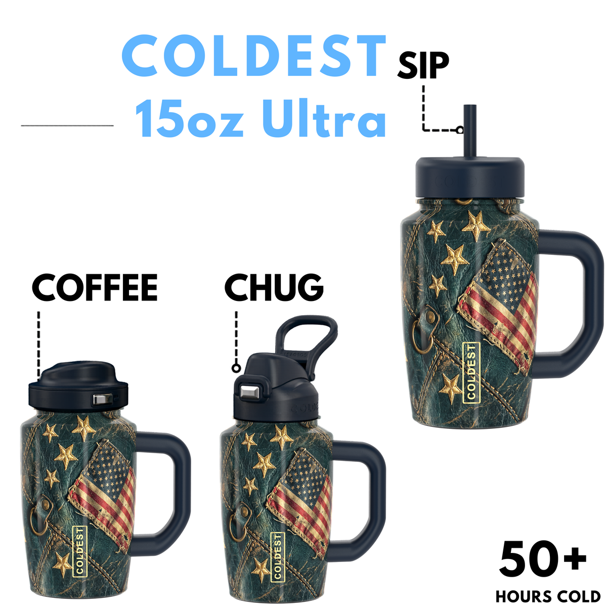COLDEST 15oz Limitless Ultra v8 water bottle in The Hamilton Ultra