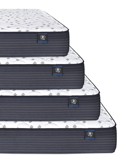 Plush cushioning of the Euro top layer on the Restonic hybrid mattress