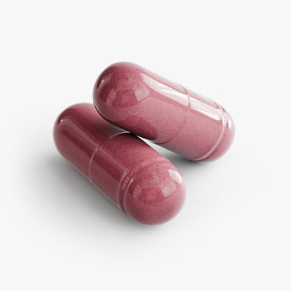 Minimo Nutrition Organic Beetroot Capsuled Powder 60 count bottle, label view five