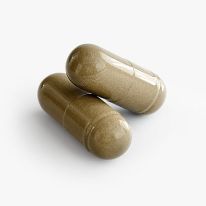 Minimo Nutrition Ginkgo Biloba + Ginseng, 60 ct, label image, styled photo