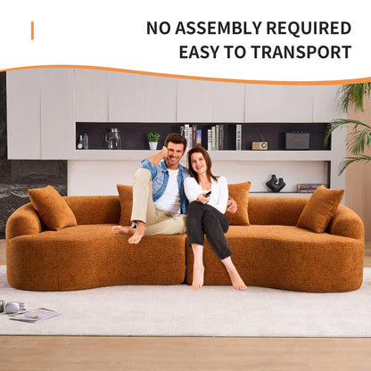 Curved Modular 4-Seater Sectional Sofa, product photo (2)