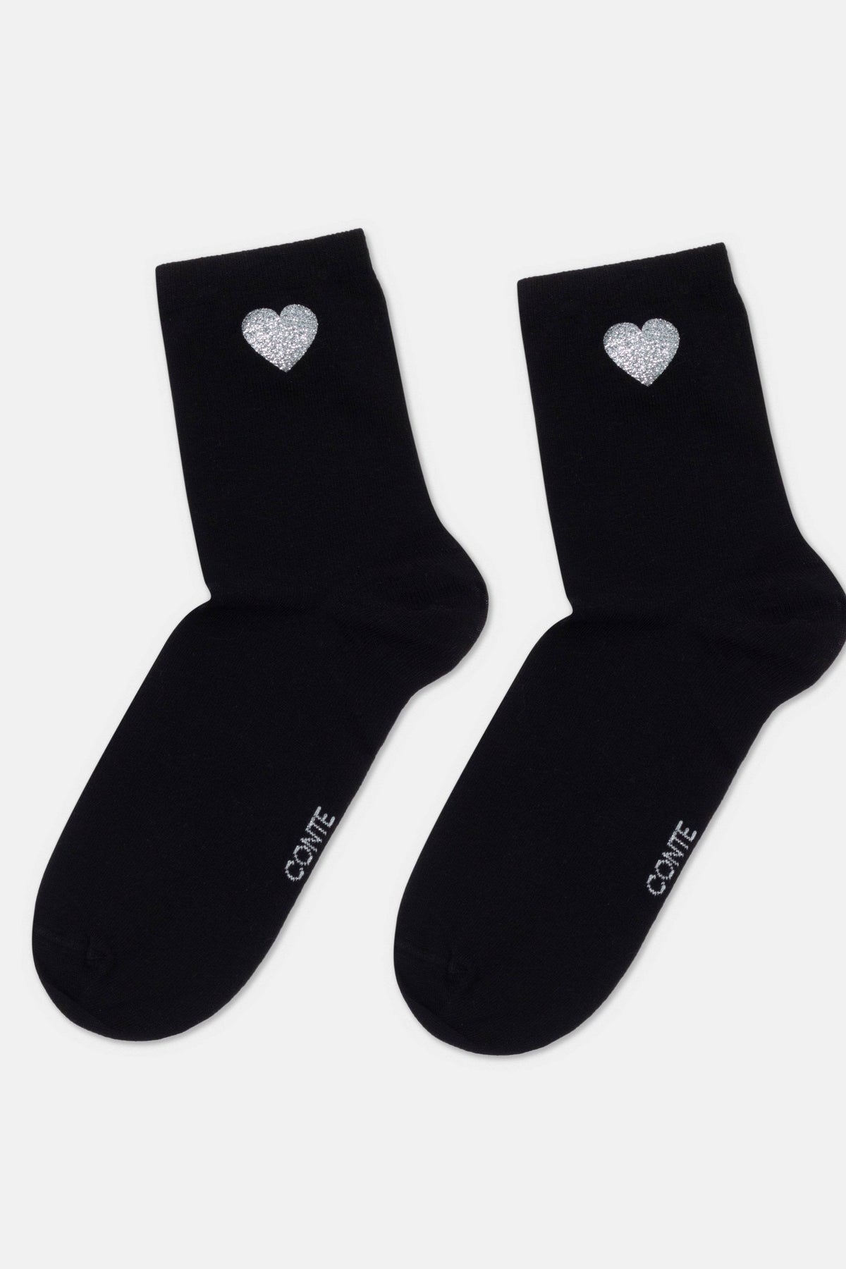 Conte Classic 427 cotton socks with shimmering heart pattern, product photo (4)