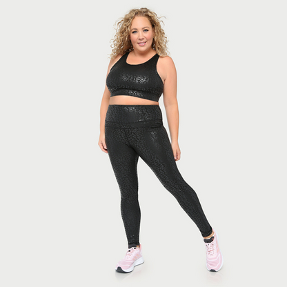 Fitkitty Culture Metallic Cheetah active legging, alternate view 2