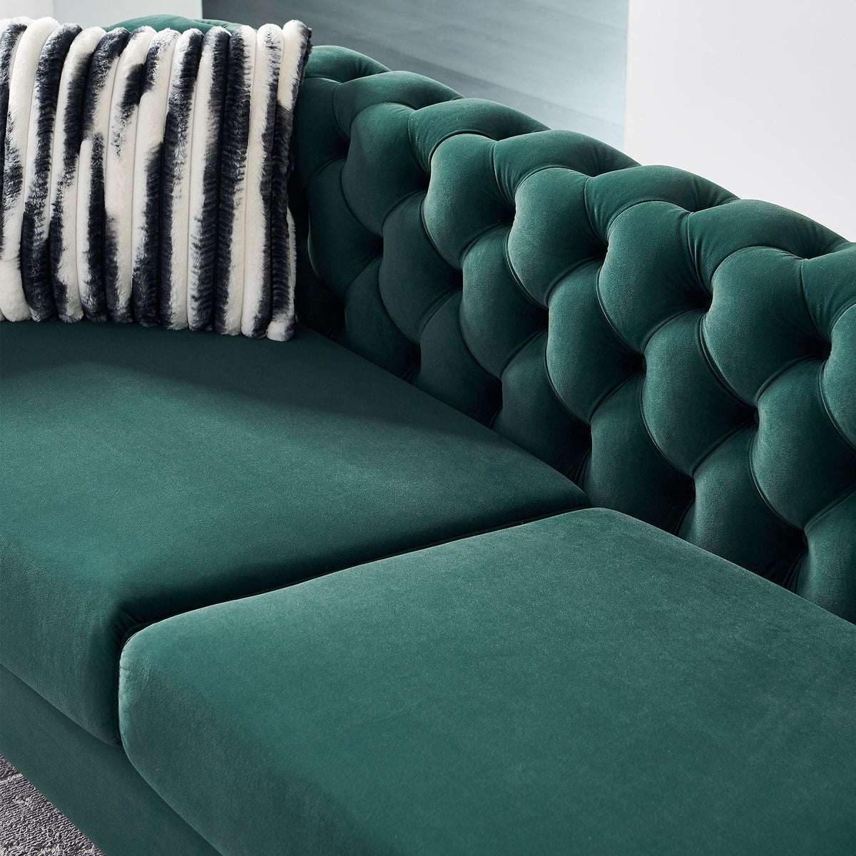 Chesterfield Modern Tufted Sofa, styled photo (3)