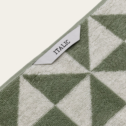 Italic Umbra Triangle-Print Australian Cotton Bath Towels