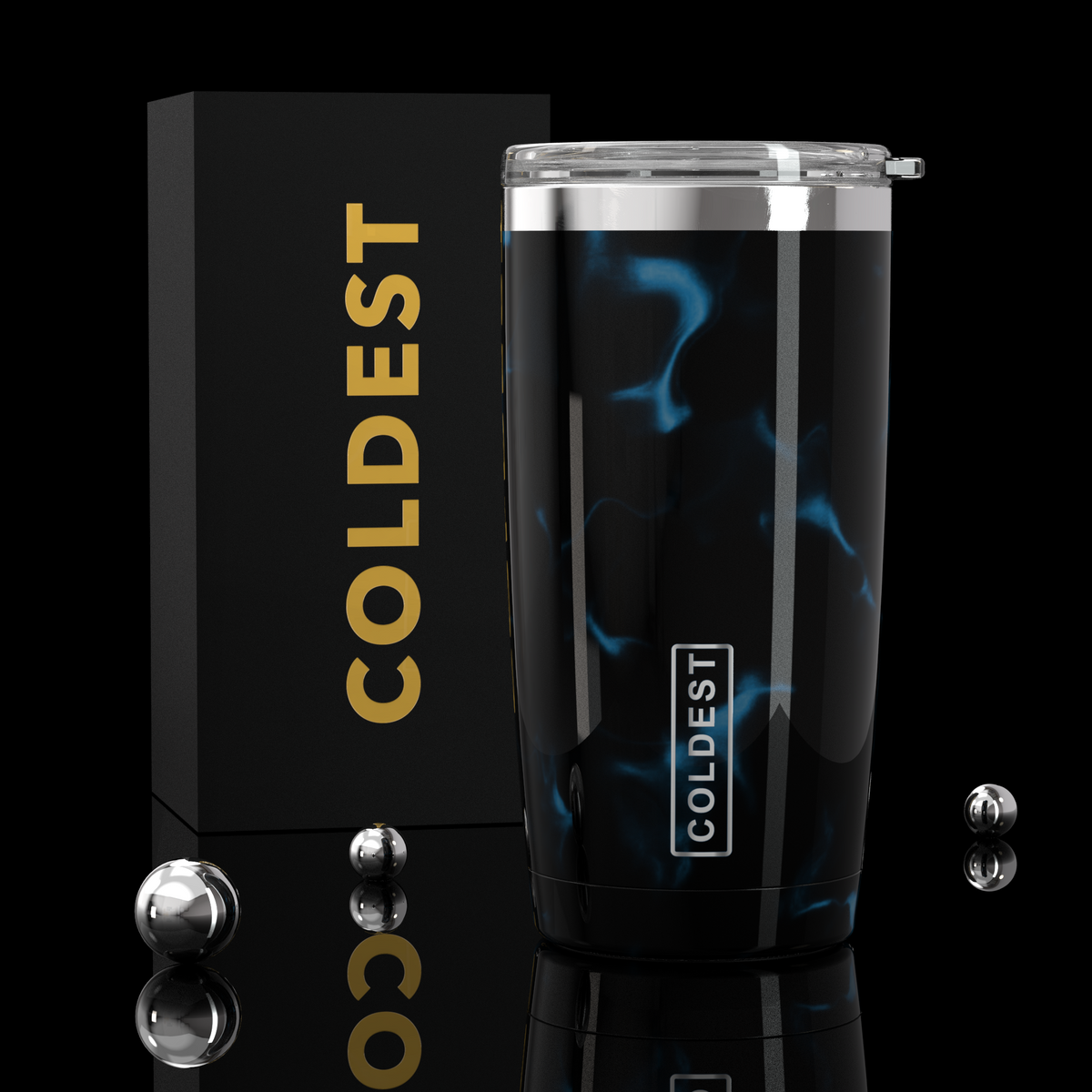 Coldest 20 oz Tumbler v2 in Blue Opal Ultra, main product view