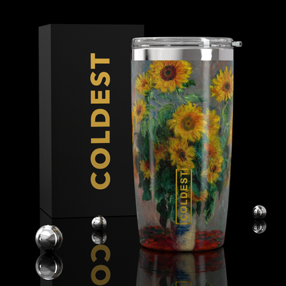 Coldest 20 oz Tumbler v2 in Bouquet of Sunflowers Ultra, main product view