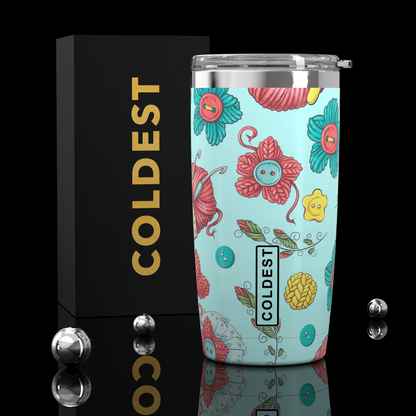 Coldest 20 oz Tumbler v2 in Crochet is Life Ultra, main product view